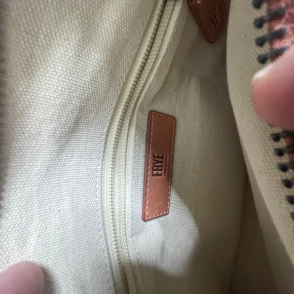 Frye Melissa Leather Crossbody Bag Cognac Tan  Shoulder Purse with Dust Bag - Picture 5 of 8